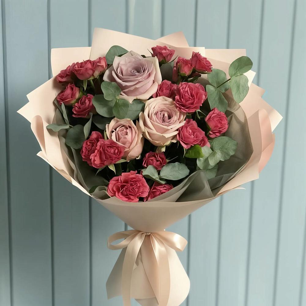 Букет цветов из: Гвоздики и Розы в Стародеревянковской