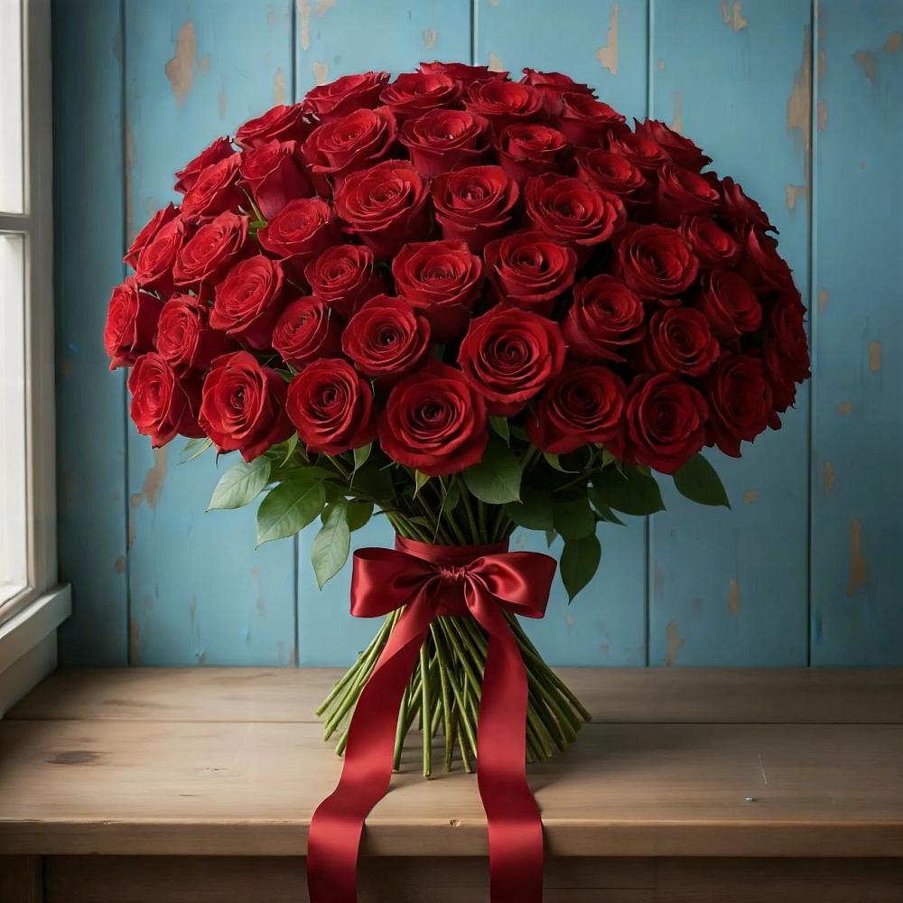 Букет Красные розы Блэк Меджик в Стародеревянковской