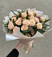 Букет Кремовые розы Латте в Стародеревянковской