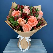 Букет цветов из:  Розы и Альстромерии в Стародеревянковской