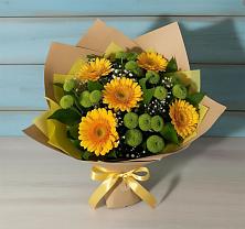Букет цветов из:  Герберы и Хризантемы в Стародеревянковской