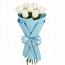 Букет 7 белых роз Проуд в Стародеревянковской