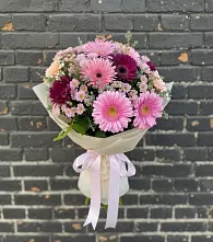 Букет цветов из:  Герберы и Хризантемы в Стародеревянковской