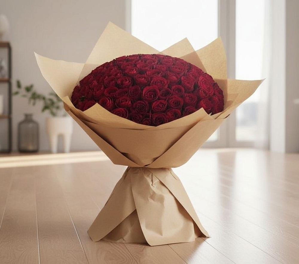 Букет 101 Красная роза в Стародеревянковской