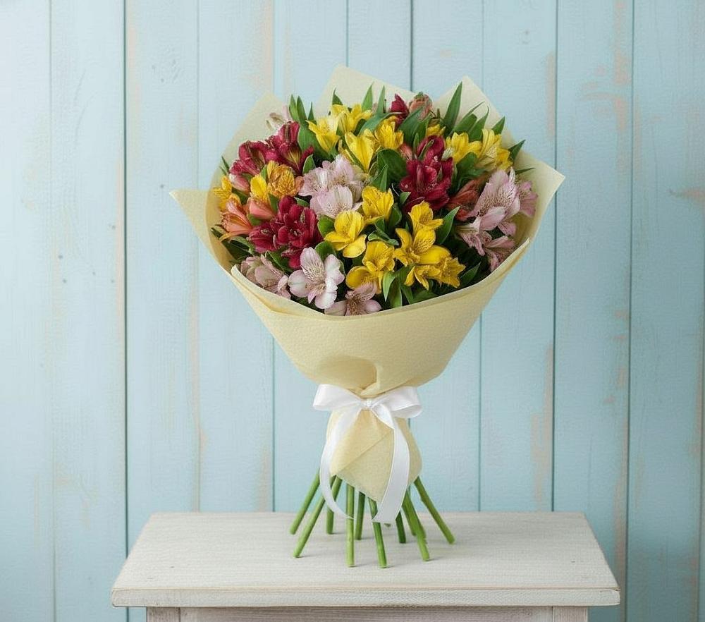 Букет цветов из: Альстромерии в Стародеревянковской