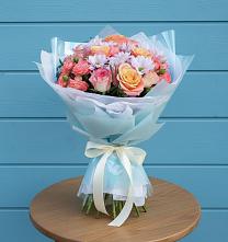 Букет цветов из:  Хризантемы и Розы в Стародеревянковской