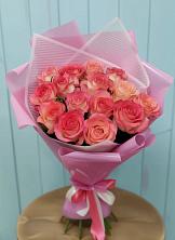 Букет 15 Розовых роз Равель в Стародеревянковской